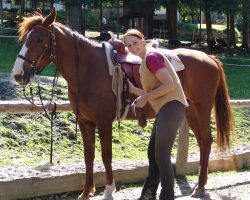 Katharina mit Pferd